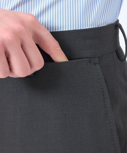 MACKINTOSH PHILOSOPHY（ﾏｯｷﾝﾄｯｼｭ ﾌｨﾛｿﾌｨｰ）の「トロッター トラウザーズ#121 ストレッチワッシャー（スラックス・メンズ・ブラック/ダークネイビー/グレー系その他2・36/40/38/44/42）」の9枚目の写真