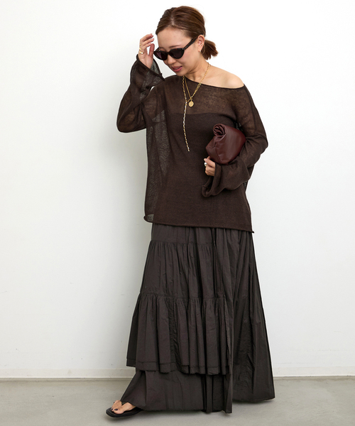 Deuxieme Classe（ドゥーズィエムクラス）の「*Dramatic Wrap スカート（スカート・レディース・ブラック/ブラウン・36/38）」の22枚目の写真