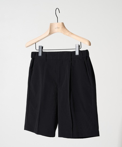 THE TOKYO(ザトウキョウ)の「【THE TOKYO/ザトウキョウ】着た方が涼しい Pintucrease Short Pants(スラックス・メンズ・ブラック/ダークネイビー・44/46/48)」の1枚目の写真