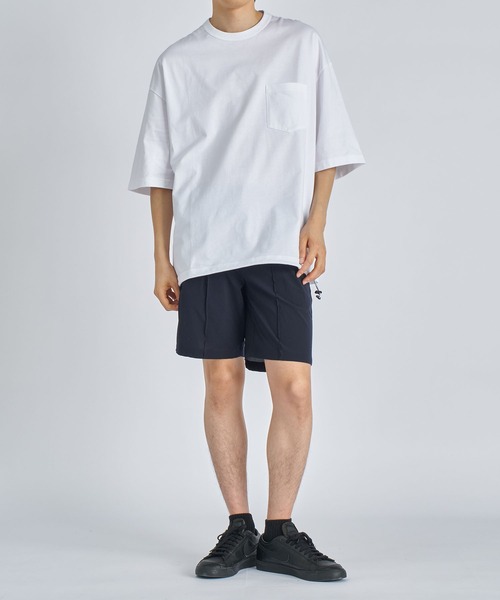 THE TOKYO(ザトウキョウ)の「【THE TOKYO/ザトウキョウ】着た方が涼しい Pintucrease Short Pants(スラックス・メンズ・ブラック/ダークネイビー・44/46/48)」の14枚目の写真