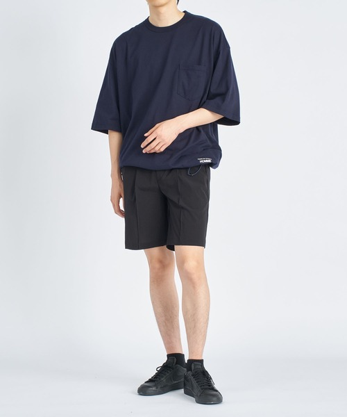 THE TOKYO(ザトウキョウ)の「【THE TOKYO/ザトウキョウ】着た方が涼しい Pintucrease Short Pants(スラックス・メンズ・ブラック/ダークネイビー・44/46/48)」の4枚目の写真