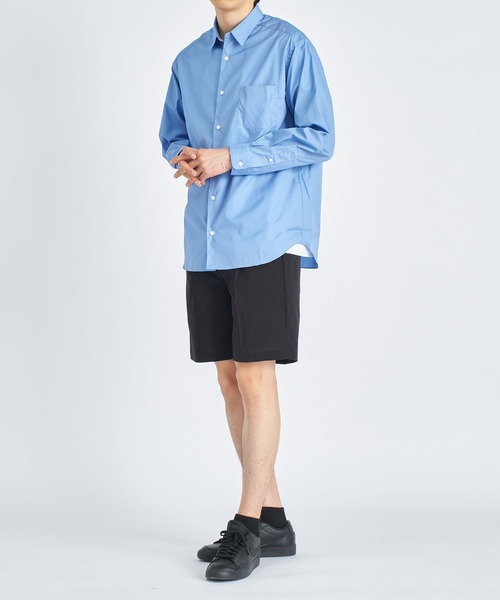 THE TOKYO(ザトウキョウ)の「【THE TOKYO/ザトウキョウ】着た方が涼しい Pintucrease Short Pants(スラックス・メンズ・ブラック/ダークネイビー・44/46/48)」の5枚目の写真