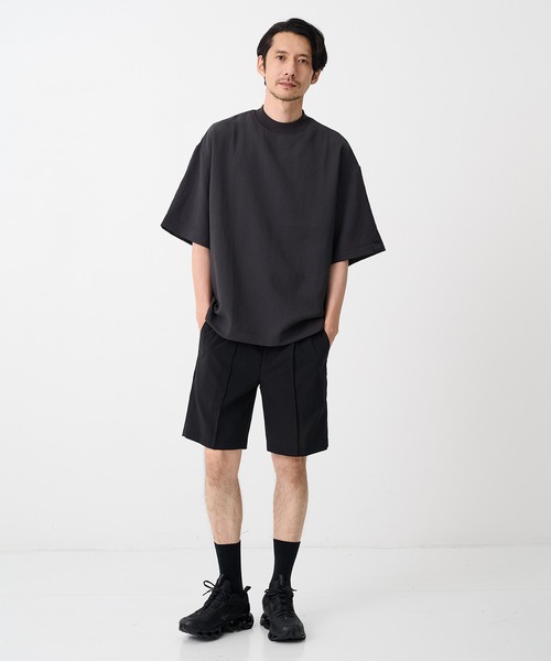 THE TOKYO(ザトウキョウ)の「【THE TOKYO/ザトウキョウ】着た方が涼しい Pintucrease Short Pants(スラックス・メンズ・ブラック/ダークネイビー・44/46/48)」の22枚目の写真
