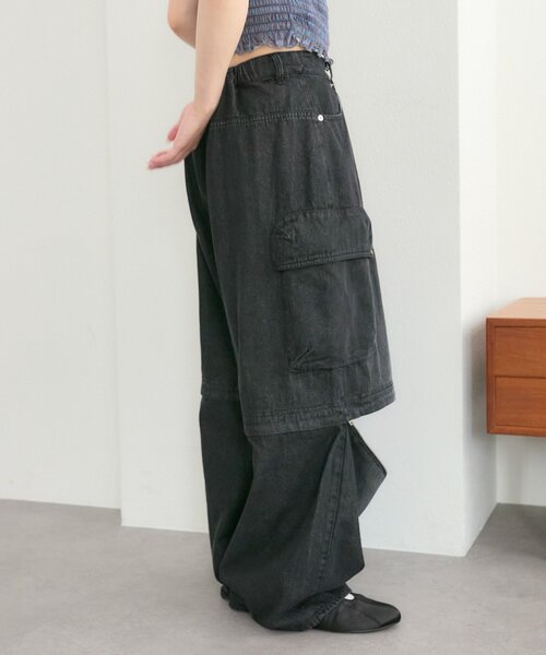 w closet(ダブルクローゼット)の「2WAYカーゴパンツ(その他パンツ・レディース・ベージュ/ブラック/カーキ/ブルー/ピンク/ブラウン・MEDIUM/SMALL)」の13枚目の写真