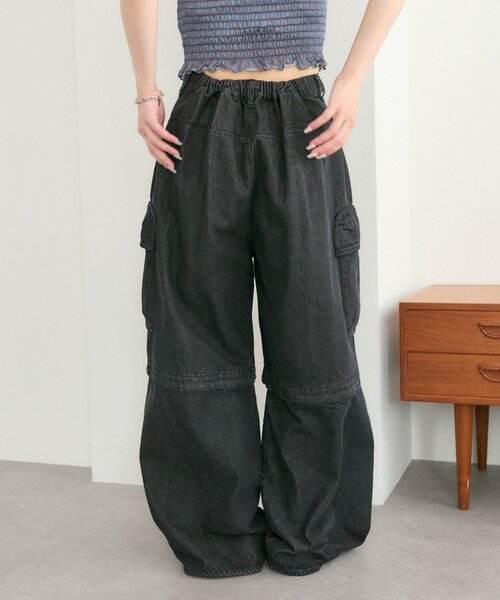w closet(ダブルクローゼット)の「2WAYカーゴパンツ(その他パンツ・レディース・ベージュ/ブラック/カーキ/ブルー/ピンク/ブラウン・MEDIUM/SMALL)」の15枚目の写真