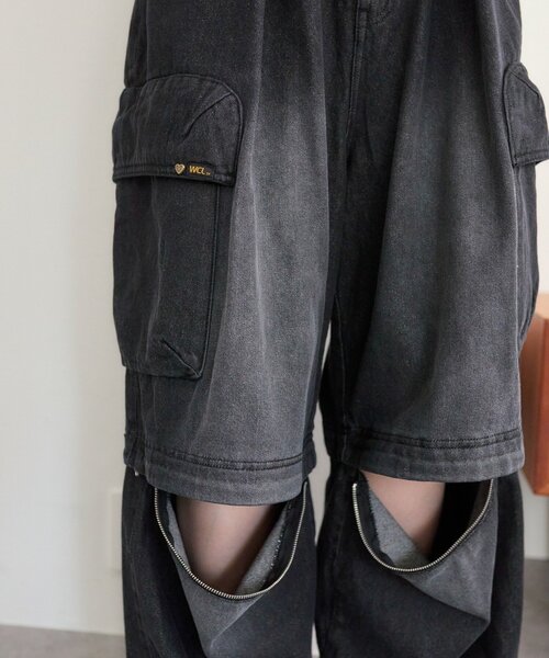 w closet(ダブルクローゼット)の「2WAYカーゴパンツ(その他パンツ・レディース・ベージュ/ブラック/カーキ/ブルー/ピンク/ブラウン・MEDIUM/SMALL)」の16枚目の写真