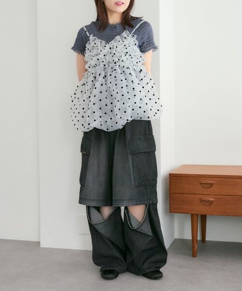 w closet(ダブルクローゼット)の「2WAYカーゴパンツ(その他パンツ・レディース・ベージュ/ブラック/カーキ/ブルー/ピンク/ブラウン・MEDIUM/SMALL)」の17枚目の写真