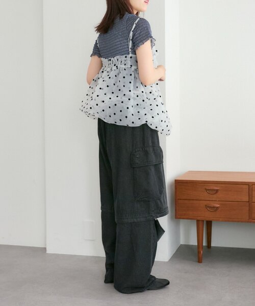 w closet(ダブルクローゼット)の「2WAYカーゴパンツ(その他パンツ・レディース・ベージュ/ブラック/カーキ/ブルー/ピンク/ブラウン・MEDIUM/SMALL)」の19枚目の写真