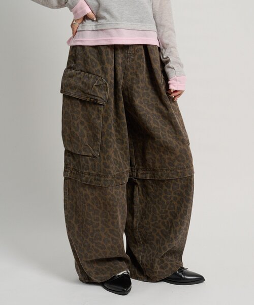 w closet(ダブルクローゼット)の「2WAYカーゴパンツ(その他パンツ・レディース・ベージュ/ブラック/カーキ/ブルー/ピンク/ブラウン・MEDIUM/SMALL)」の20枚目の写真