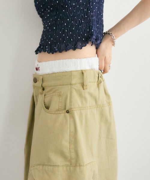 w closet(ダブルクローゼット)の「2WAYカーゴパンツ(その他パンツ・レディース・ベージュ/ブラック/カーキ/ブルー・MEDIUM/SMALL)」の8枚目の写真