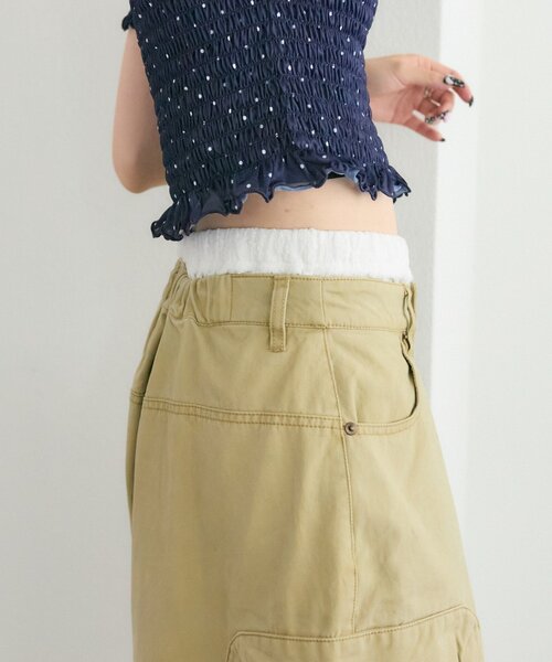 w closet(ダブルクローゼット)の「2WAYカーゴパンツ(その他パンツ・レディース・ベージュ/ブラック/カーキ/ブルー・MEDIUM/SMALL)」の10枚目の写真