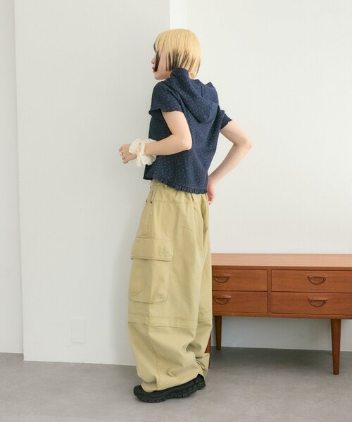 w closet(ダブルクローゼット)の「2WAYカーゴパンツ(その他パンツ・レディース・ベージュ/ブラック/カーキ/ブルー・MEDIUM/SMALL)」の17枚目の写真