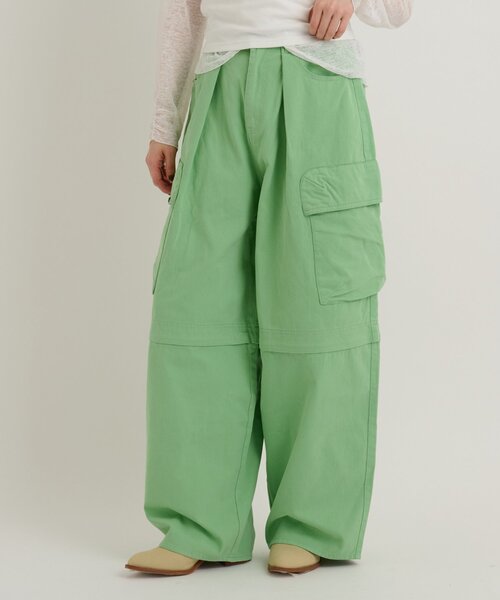 w closet(ダブルクローゼット)の「【低身長/高身長サイズあり】2WAYカーゴパンツ(その他パンツ・レディース・ベージュ/ブラック/カーキ/ブルー/ピンク/ブラウン/ミント/イエロー・MEDIUM/SMALL)」の13枚目の写真