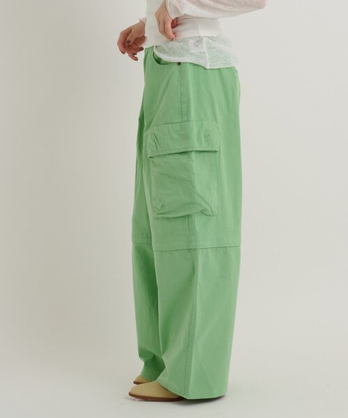 w closet(ダブルクローゼット)の「【低身長/高身長サイズあり】2WAYカーゴパンツ(その他パンツ・レディース・ベージュ/ブラック/カーキ/ブルー/ピンク/ブラウン/ミント/イエロー・MEDIUM/SMALL)」の17枚目の写真