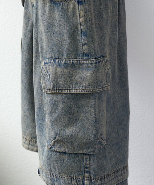 w closet(ダブルクローゼット)の「【低身長/高身長サイズあり】2WAYカーゴパンツ(その他パンツ・レディース・ベージュ/ブラック/カーキ/ブルー/ピンク/ブラウン/ミント/イエロー・MEDIUM/SMALL)」の22枚目の写真