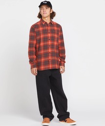 VOLCOM({R)́yVOLCOM/{Rz Caden Plaid Long Sleeve Shirt /|Pbgtl`FbNVc(Vc/uEX)