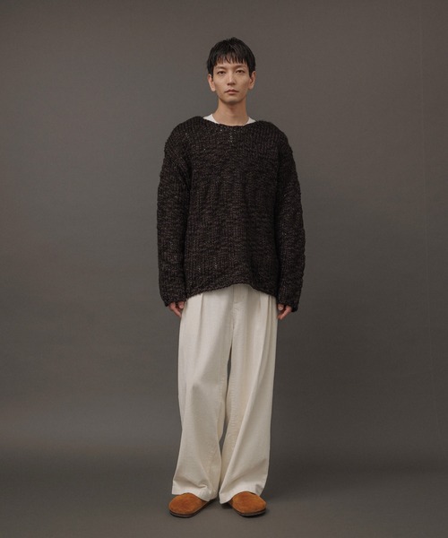 ADAM ET ROPE'（アダムエロペ）の「【WEB限定】2タック ワイドストレート ドカンパンツ / バギーパンツ /コーデュロイ / ユニセックス（その他パンツ・メンズ・ブラック/チャコールグレー/オフホワイト/ベージュ系その他・S/M/L）」の12枚目の写真