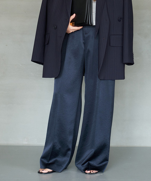 Minimal Satin パンツ（スラックス）｜Deuxieme Classe