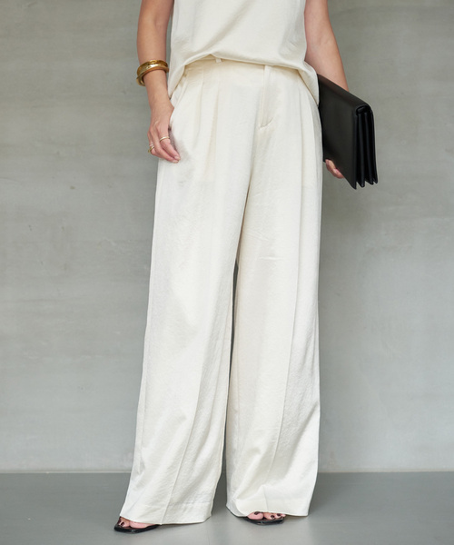 Minimal Satin パンツ（スラックス）｜Deuxieme Classe