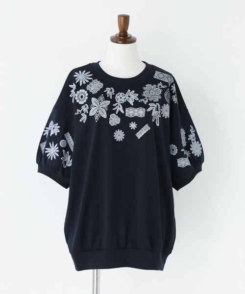 somari imagination(ソマリ イマジネーション)の「『レースプリントカットソー』(Tシャツ/カットソー・レディース・ネイビー/ボルドー・1/2)」の20枚目の写真