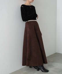Bab（バブ）の「【選べる２タイプ】【サイズ展開あり】スウェードロングスカート（スカート）」