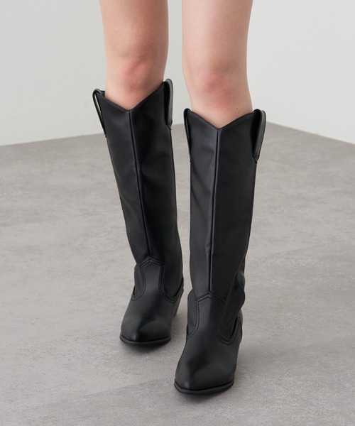 RAY CASSIN（レイカズン）の「ウエスタンブーツ（ブーツ・レディース・ブラック/ダークブラウン・S/L/M）」の13枚目の写真