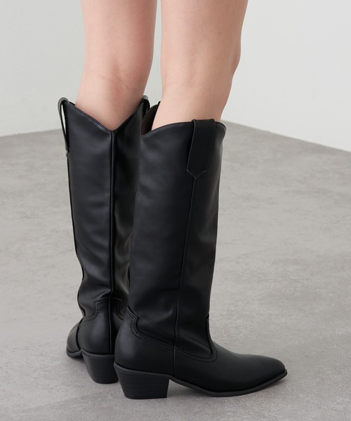 RAY CASSIN（レイカズン）の「ウエスタンブーツ（ブーツ・レディース・ブラック/ダークブラウン・S/L/M）」の15枚目の写真