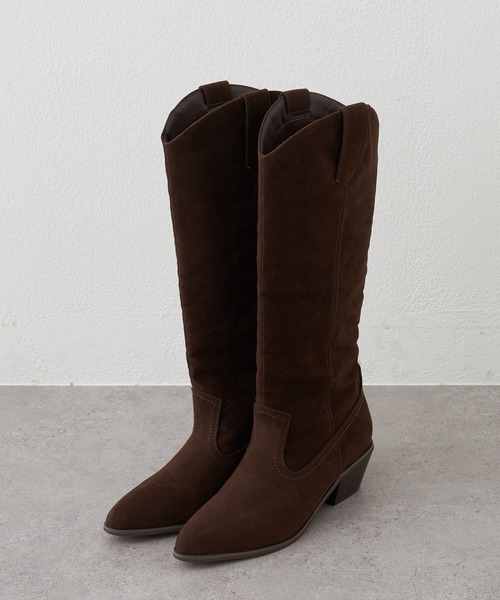 RAY CASSIN（レイカズン）の「ウエスタンブーツ（ブーツ・レディース・ブラック/ダークブラウン・S/L/M）」の4枚目の写真