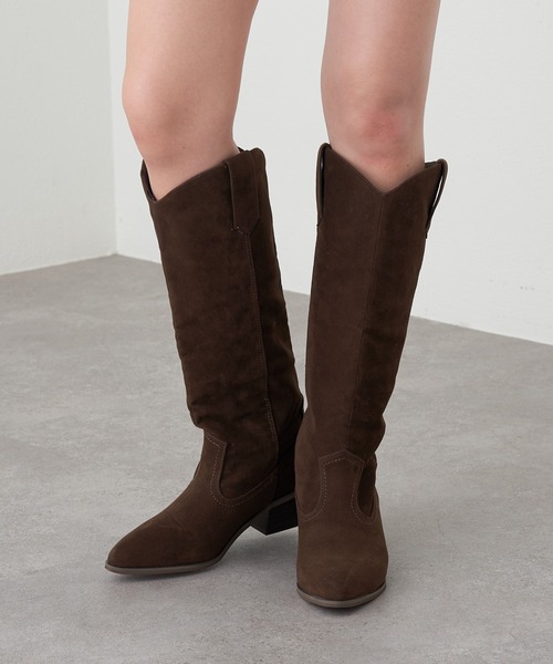 RAY CASSIN（レイカズン）の「ウエスタンブーツ（ブーツ・レディース・ブラック/ダークブラウン・S/L/M）」の5枚目の写真