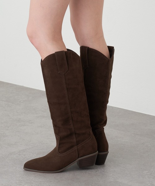 RAY CASSIN（レイカズン）の「ウエスタンブーツ（ブーツ・レディース・ブラック/ダークブラウン・S/L/M）」の6枚目の写真