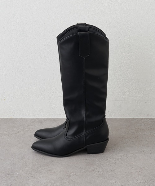 RAY CASSIN（レイカズン）の「ウエスタンブーツ（ブーツ・レディース・ブラック/ダークブラウン・S/L/M）」の22枚目の写真