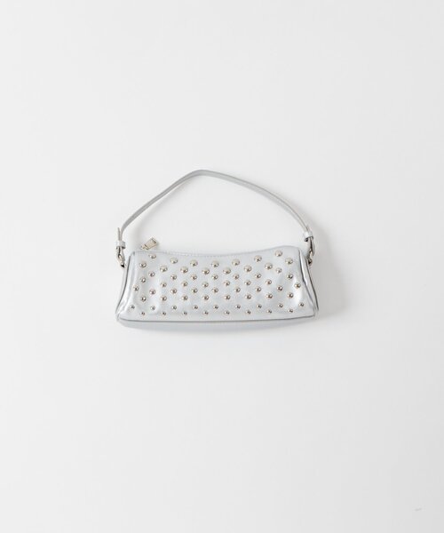 WHO'S WHO gallery（フーズフーギャラリー）の「スタッズワイドミニショルダー（ショルダーバッグ・レディース・シルバー/ブラック・FREE）」の3枚目の写真