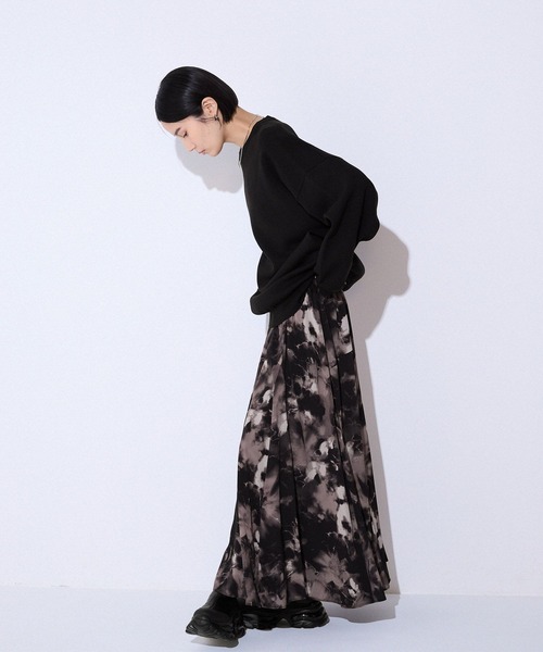 JEANASIS（ジーナシス）の「ペイントタッチフレアスカート/592868（スカート・レディース・ブルー系その他/グレー系その他/ホワイト/ブラック・FREE/SMALL）」の14枚目の写真