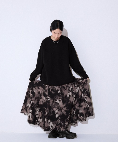 JEANASIS（ジーナシス）の「ペイントタッチフレアスカート/592868（スカート・レディース・ブルー系その他/グレー系その他/ホワイト/ブラック・FREE/SMALL）」の15枚目の写真