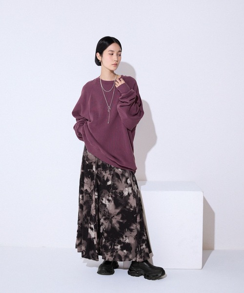 JEANASIS（ジーナシス）の「ペイントタッチフレアスカート/592868（スカート・レディース・ブルー系その他/グレー系その他/ホワイト/ブラック・FREE/SMALL）」の17枚目の写真