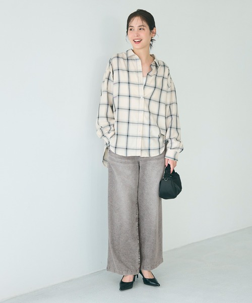 coca（coca）（コカ）の「デニムイージーパンツ（デニムパンツ・レディース・グレー・M/S/L）」の2枚目の写真