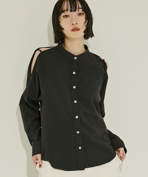 AKANE UTSUNOMIYA（アカネウツノミヤ）の「【AKANE UTSUNOMIYA/アカネウツノミヤ】《STUDIOUS別注》WAO-FB49-2009/肩開きブラウス/秋服（シャツ/ブラウス・レディース・ブラウン/ブルー/ブラック・36）」の10枚目の写真