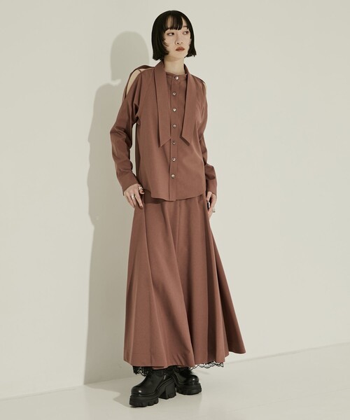 AKANE UTSUNOMIYA（アカネウツノミヤ）の「【AKANE UTSUNOMIYA/アカネウツノミヤ】《STUDIOUS別注》WAO-FB49-2009/肩開きブラウス/秋服（シャツ/ブラウス・レディース・ブラウン/ブルー/ブラック・36）」の15枚目の写真