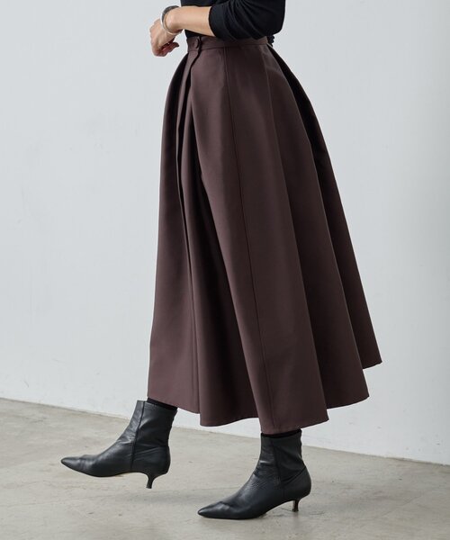 BEARDSLEY（ビアズリー）の「《15 quinze》リバーシブルサテンスカート（スカート・レディース・ブラウン・FREE）」の6枚目の写真