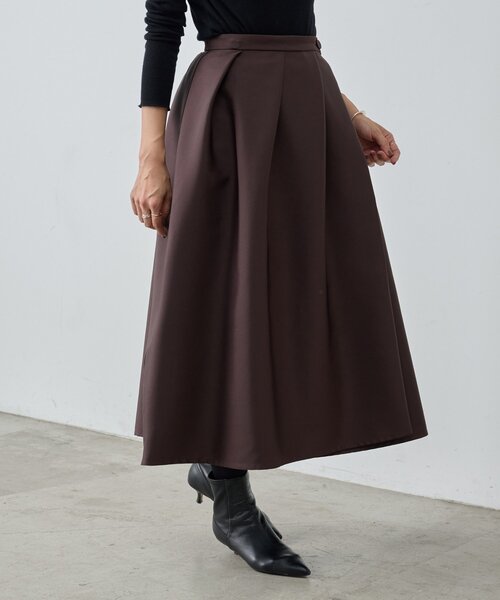 BEARDSLEY（ビアズリー）の「《15 quinze》リバーシブルサテンスカート（スカート・レディース・ブラウン・FREE）」の8枚目の写真