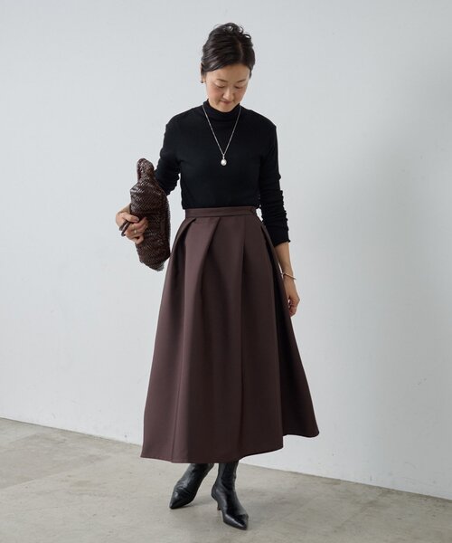 BEARDSLEY（ビアズリー）の「《15 quinze》リバーシブルサテンスカート（スカート・レディース・ブラウン・FREE）」の10枚目の写真
