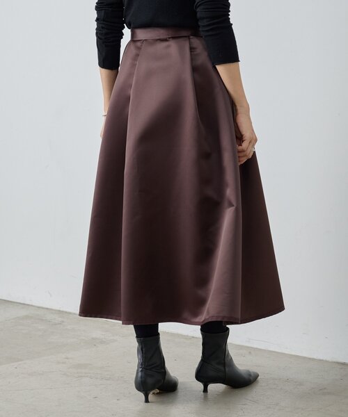 BEARDSLEY（ビアズリー）の「《15 quinze》リバーシブルサテンスカート（スカート・レディース・ブラウン・FREE）」の17枚目の写真
