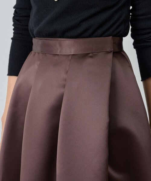 BEARDSLEY（ビアズリー）の「《15 quinze》リバーシブルサテンスカート（スカート・レディース・ブラウン・FREE）」の19枚目の写真