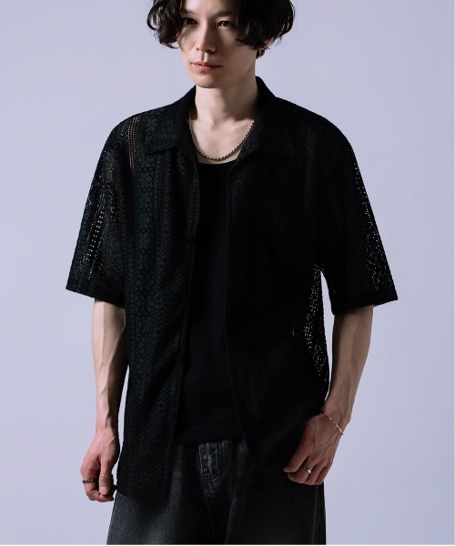 Crownor（クラウノアー）の「レース編み シャツ（シャツ/ブラウス・メンズ・ブラック/ホワイト・LARGE/MEDIUM）」の12枚目の写真