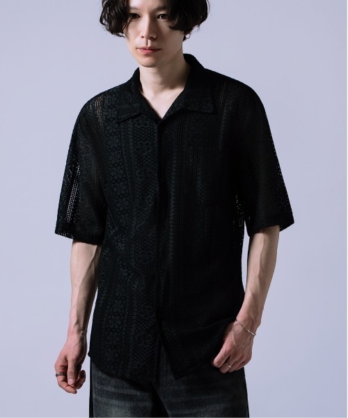 Crownor（クラウノアー）の「レース編み シャツ（シャツ/ブラウス・メンズ・ブラック/ホワイト・LARGE/MEDIUM）」の15枚目の写真