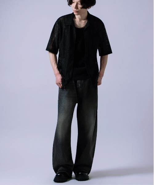 Crownor（クラウノアー）の「レース編み シャツ（シャツ/ブラウス・メンズ・ブラック/ホワイト・LARGE/MEDIUM）」の16枚目の写真