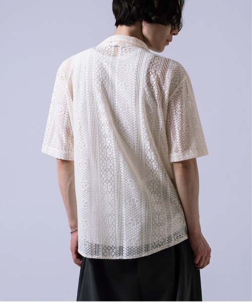 Crownor（クラウノアー）の「レース編み シャツ（シャツ/ブラウス・メンズ・ブラック/ホワイト・LARGE/MEDIUM）」の9枚目の写真