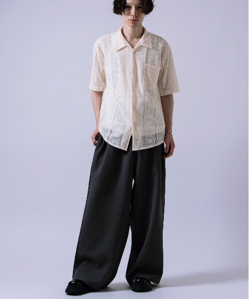 Crownor（クラウノアー）の「レース編み シャツ（シャツ/ブラウス・メンズ・ブラック/ホワイト・LARGE/MEDIUM）」の11枚目の写真