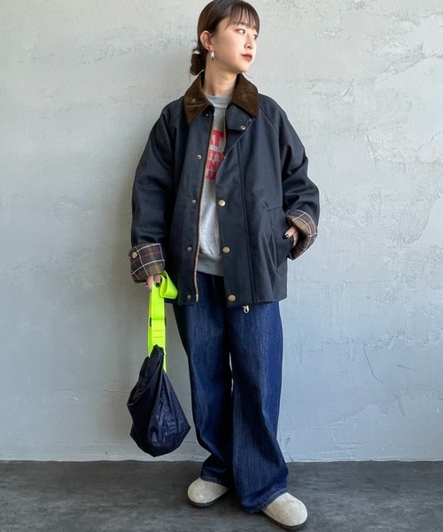 Barbour（バブアー）の「[Barbour/バブアー] 別注 中綿入り TRANSPORT コーデュラデニム トランスポートジャケット（その他アウター・レディース・インディゴブルー/ブラック・34/36/38/40/42）」の3枚目の写真