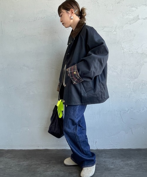 Barbour（バブアー）の「[Barbour/バブアー] 別注 中綿入り TRANSPORT コーデュラデニム トランスポートジャケット（その他アウター・レディース・インディゴブルー/ブラック・34/36/38/40/42）」の13枚目の写真